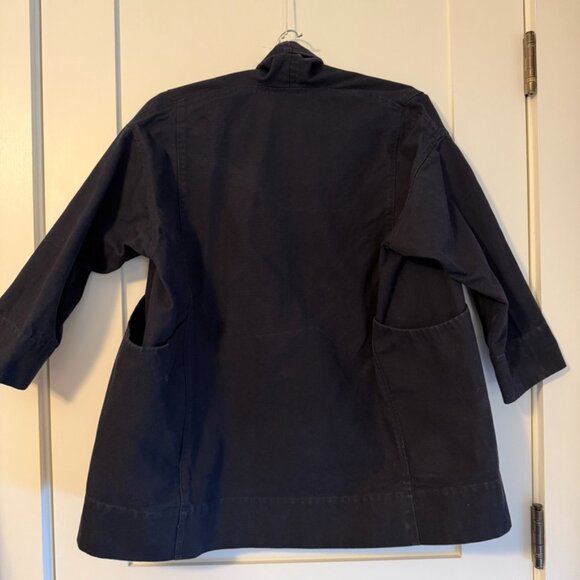 Elizabeth Suzann Clyde Cotton Canvas Jacket in Navy XS - Picture 4 of 9